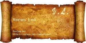Veres Leó névjegykártya