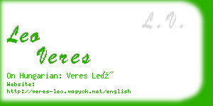 leo veres business card